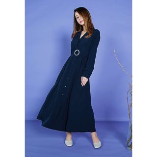 リエンダ(rienda)のCAROME. ベルト付ワンピース 完売品(ロングワンピース/マキシワンピース)