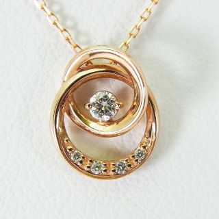 スタージュエリー(STAR JEWELRY)のスタージュエリー K18PG ダイヤ ハート ペンダント［f415-1］(ネックレス)