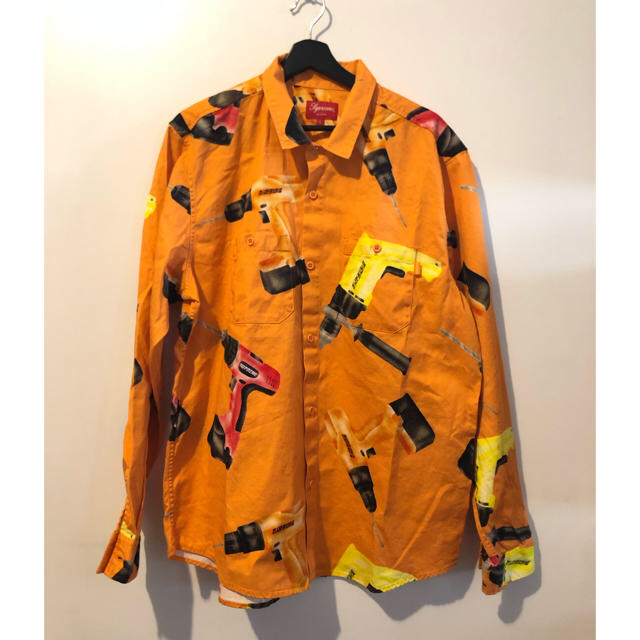 Supreme Drills Work Shirt 希少 Lサイズ orange 1