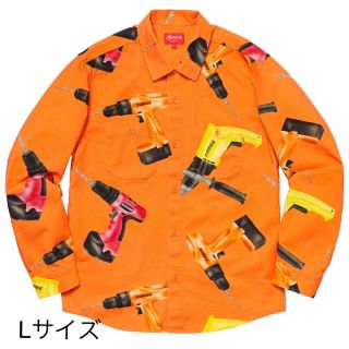 シュプリーム(Supreme)のSupreme Drills Work Shirt 希少 Lサイズ orange(シャツ)
