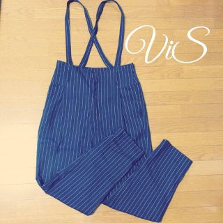 ヴィス(ViS)のViS♡2015SS ストライプサロペ(サロペット/オーバーオール)