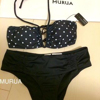 ムルーア(MURUA)の最値下げ!MURUAドットビキニ BLK(水着)