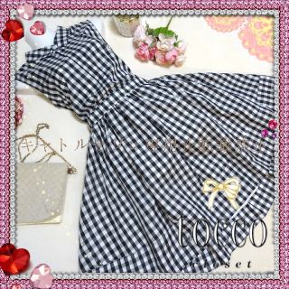 トッコ(tocco)の【送料込】tocco closet♡ギンガムチェックノースリーブシャツワンピース(ひざ丈ワンピース)