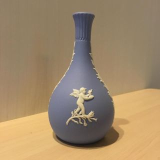 ウェッジウッド(WEDGWOOD)のウエッジウッド ジャスパー ペールブルー 花瓶 一輪挿し(花瓶)