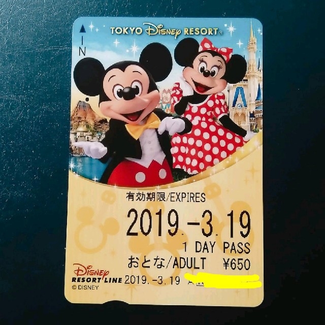 Disney(ディズニー)のディズニーリゾートライン 使用済 チケットの施設利用券(遊園地/テーマパーク)の商品写真