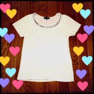 ドレスキップ(DRESKIP)のスパンコール刺繍Tシャツ(Tシャツ(半袖/袖なし))