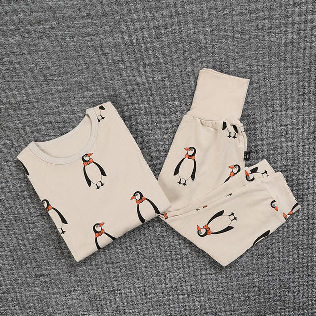 再入荷❁⃘ 人気♡ペンギンセットアップ パジャマ 腹巻き 上下セットペンギン
