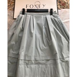 フォクシー(FOXEY)の💠フォクシーブルーのskirt40(ひざ丈スカート)