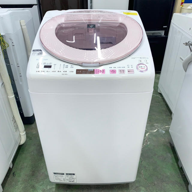 SHARP(シャープ)の⭐︎SHARP⭐︎全自動洗濯機 2016年 8kg 温風乾燥 大阪市近郊配送無料 スマホ/家電/カメラの生活家電(洗濯機)の商品写真
