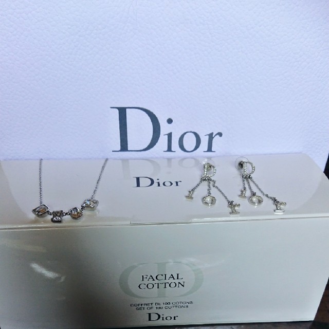 Dior  ネックレス・ピアス・コットン セット