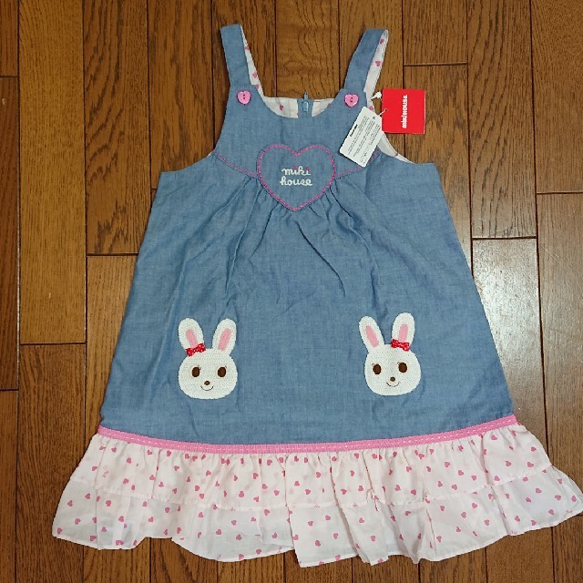 mikihouse(ミキハウス)のMIKI HOUSE 新品 ジャンパースカート ワンピース キッズ/ベビー/マタニティのキッズ服女の子用(90cm~)(ワンピース)の商品写真