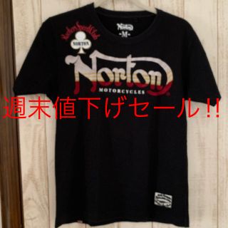 ノートン(Norton)の週末値下げ‼︎ Norton 刺繍Tシャツ 黒 Mサイズ(Tシャツ/カットソー(半袖/袖なし))