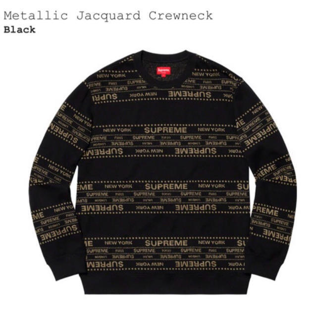 Supreme・Metallic Jacquard Crewneck【Lサイズ】