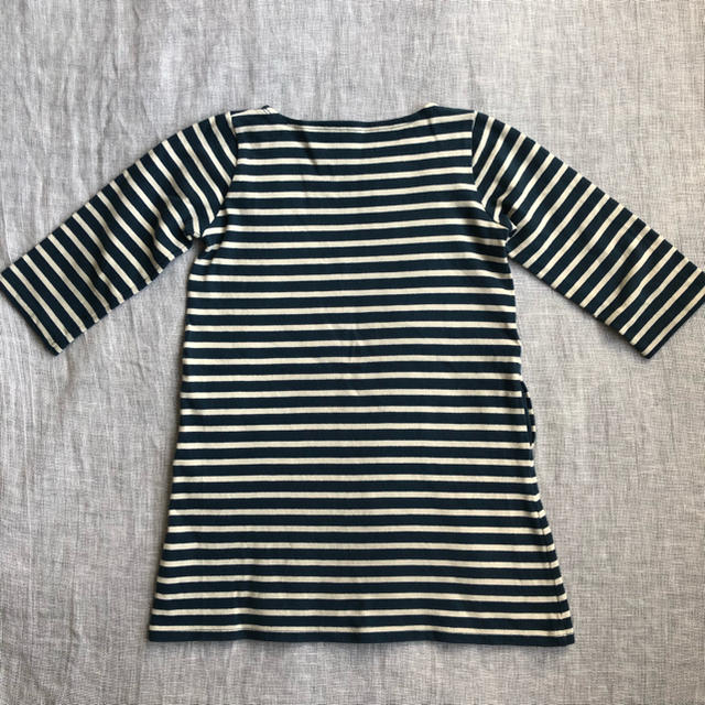 MUJI (無印良品)(ムジルシリョウヒン)のボーダーワンピース 120cm キッズ/ベビー/マタニティのキッズ服女の子用(90cm~)(ワンピース)の商品写真