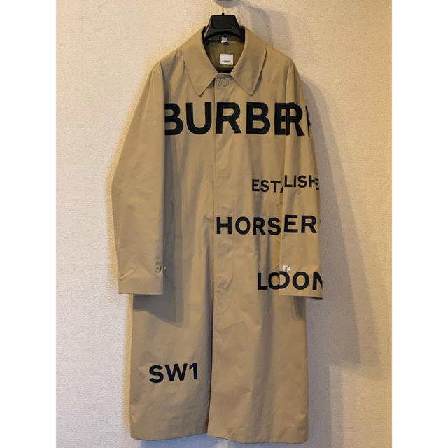 BURBERRY(バーバリー)のBURBERRY 19ss ホースフェリープリント コットンギャバジンカーコート メンズのジャケット/アウター(ステンカラーコート)の商品写真