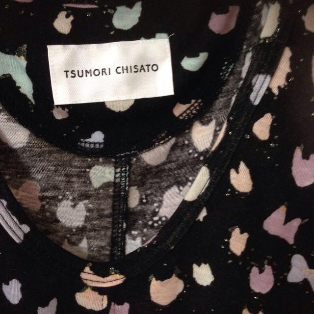 TSUMORI CHISATO(ツモリチサト)のねことちょうちょ模様のワンピース レディースのワンピース(ひざ丈ワンピース)の商品写真