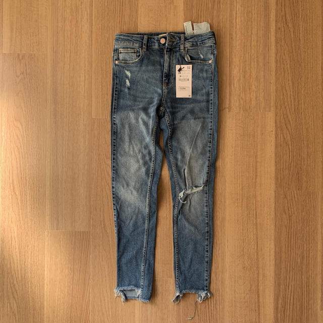 ZARA - 【ZARA】LADYS 新品 ダメージスキニーデニムPT サイズ34 (XS)の