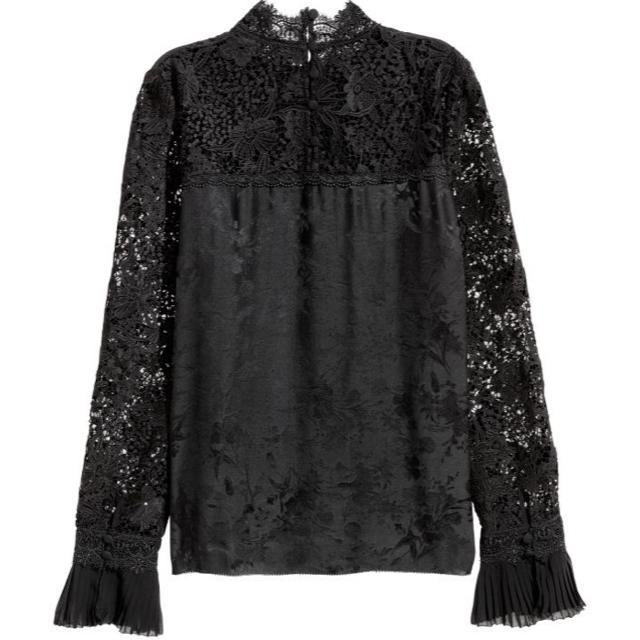 H&M(エイチアンドエム)のタグ付新品 H&M x ERDEM  シルク レース ブラウス シースルー レディースのトップス(シャツ/ブラウス(長袖/七分))の商品写真