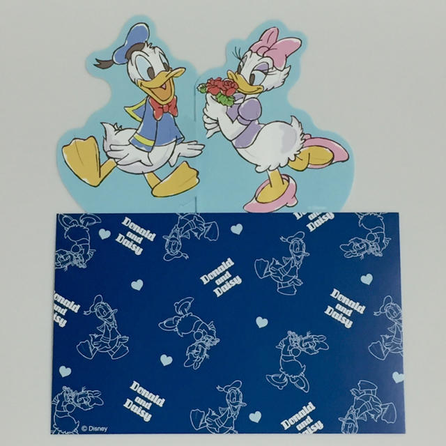 Disney(ディズニー)のドナルド&デイジー メッセージカード ハンドメイドの文具/ステーショナリー(カード/レター/ラッピング)の商品写真