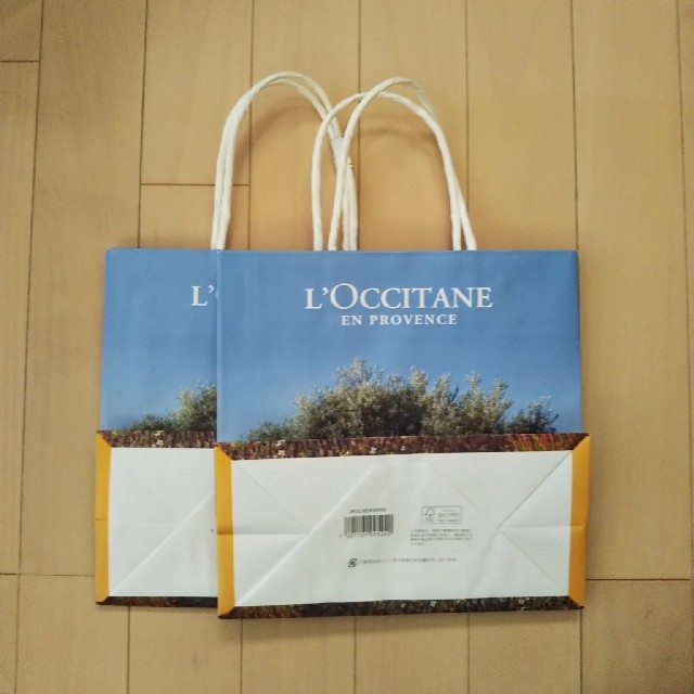 L'OCCITANE(ロクシタン)のL'OCCITANE 手さげ袋 中 2枚セット レディースのバッグ(ショップ袋)の商品写真