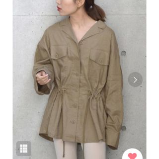 ダブルクローゼット(w closet)の麻レーヨン開襟サファリシャツ(シャツ)