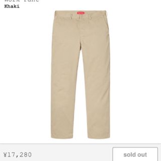 シュプリーム(Supreme)のsupreme work pants ワークパンツ カーキ 30 美品！(ワークパンツ/カーゴパンツ)