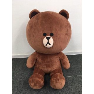 ディズニー(Disney)の11日まで！LINEFRIENDS ブラウン　110cmぬいぐるみ原宿ストア限定(ぬいぐるみ)