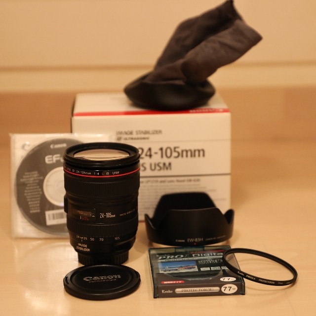 美品 CANON ZOOM LENS EF24-105mm f4L IS USM - レンズ(ズーム)