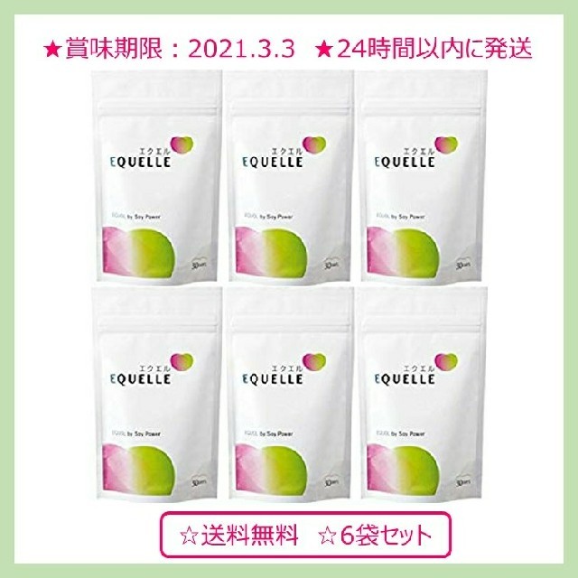 大塚製薬 エクエル パウチ120粒30日分×6袋（賞味期限:2021.3.3）