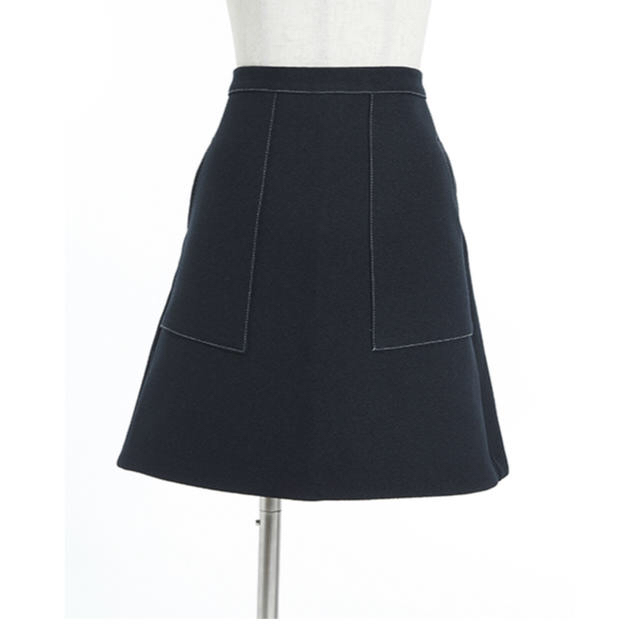 ayapoohさん ミエルバロン カラーステッチAラインスカート レディースのスカート(ミニスカート)の商品写真