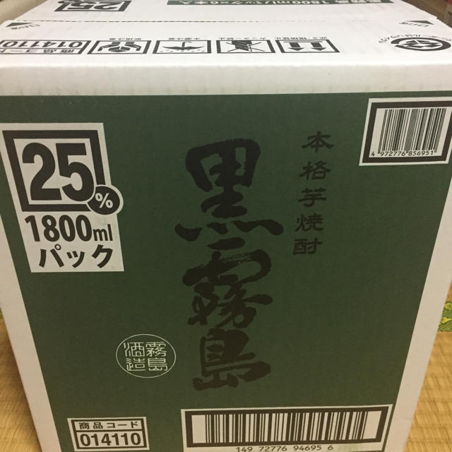 黒霧島1800パック12本(2ケース)クロちゃん 焼酎