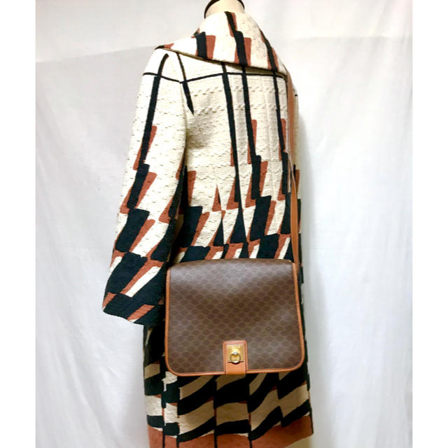 美品 vintage oldceline マカダム柄ガンチーニ ショルダーバッグ