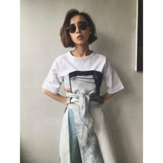 アメリヴィンテージ(Ameri VINTAGE)のMEDI DRAWING UNEVEN TEE★クーポン使用で¥9,975★(Tシャツ(半袖/袖なし))