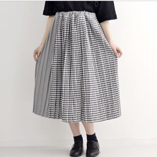 メルロー(merlot)の5%offチケット sale !! メルロー ダブルチェックプリーツスカート(ロングスカート)