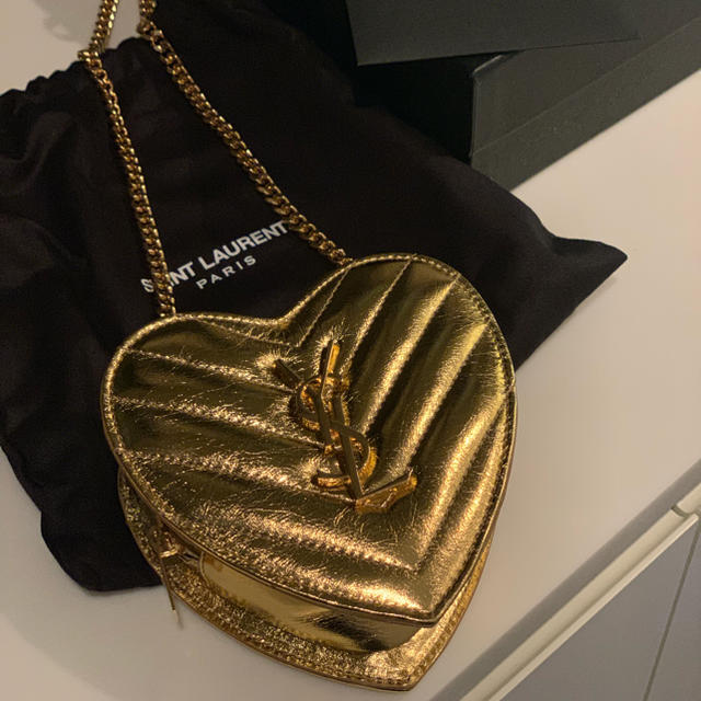 新品未使用 Saint Laurent サンローラン ポシェット ゴールド