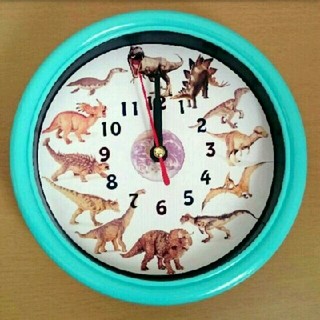 恐竜 ダイナソー エメラルド 掛け時計(知育玩具)