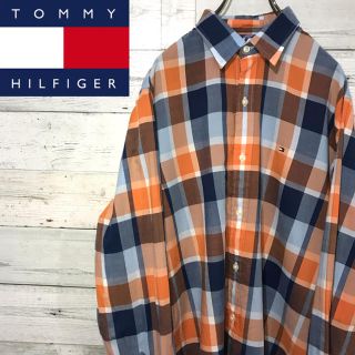 トミーヒルフィガー(TOMMY HILFIGER)の【レア】トミーヒルフィガー TOMMY HILFIGER☆刺繍ロゴチェックシャツ(シャツ)