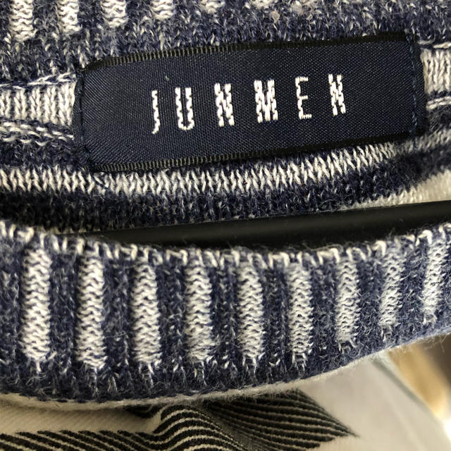 JUNMEN(ジュンメン)の値下げ中★JUNMEN ボーダー 薄ニット 7分丈 メンズのトップス(Tシャツ/カットソー(七分/長袖))の商品写真