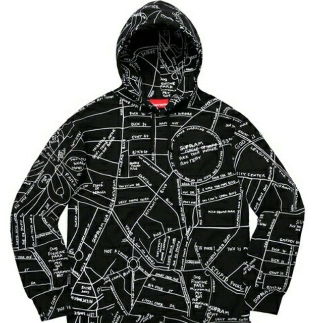 Supreme(シュプリーム)の【 M Black 】 Gonz Map Hooded Sweatshirt メンズのトップス(パーカー)の商品写真