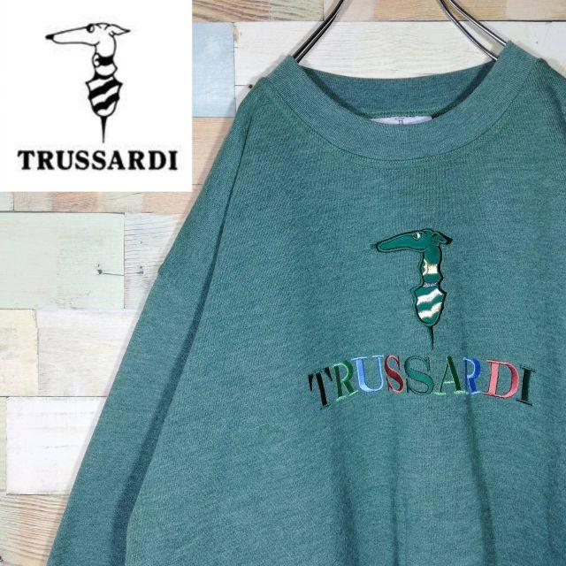 TRUSSARDI トラサルディ スポーツ バックロゴ刺繍 トレーナー  長袖