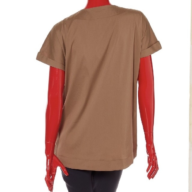 DOUBLE STANDARD CLOTHING(ダブルスタンダードクロージング)のダブルスタンダードクロージング　リボン付き半袖　ブラウス　トップス レディースのトップス(シャツ/ブラウス(半袖/袖なし))の商品写真
