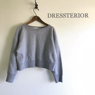 ドレステリア(DRESSTERIOR)の極美品⭐️DRESSTERIOR 長袖スウェット グレー(トレーナー/スウェット)