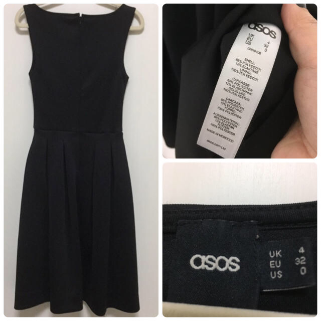 asos(エイソス)のasos ブラックワンピース レディースのワンピース(ひざ丈ワンピース)の商品写真