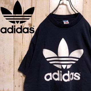 アディダス(adidas)の激レア 90s アメリカ製 アディダス デカロゴ  Tシャツ 両面プリント (Tシャツ/カットソー(半袖/袖なし))