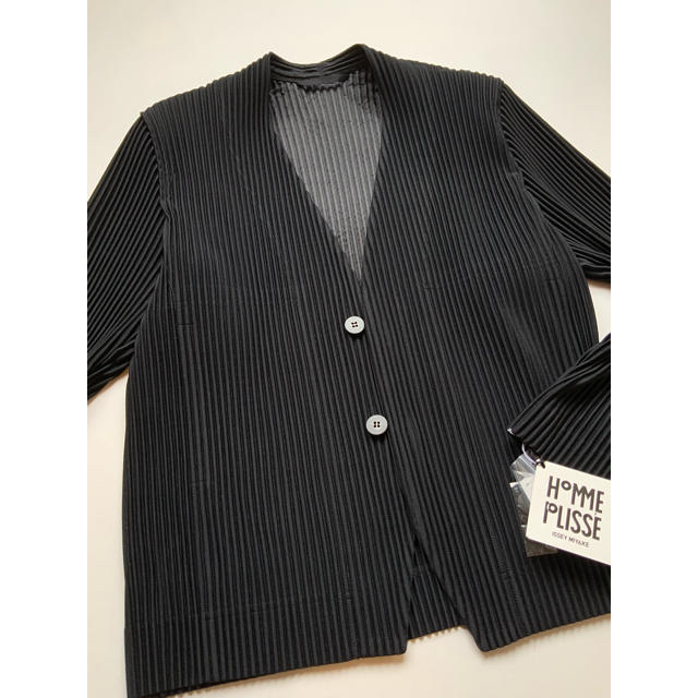 【美品】HOMME PLISSE ISSEY MIYAKE ノーカラージャケット