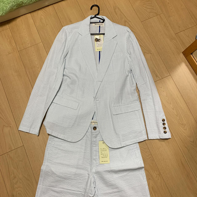 薄手ジャケット&パンツ セットアップ メンズのスーツ(セットアップ)の商品写真