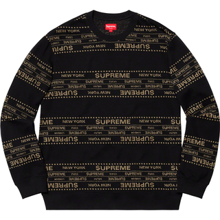 シュプリーム(Supreme)の込み L Supreme Metallic Jacquard Crewneck(スウェット)