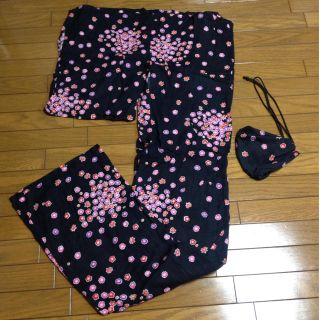 💛黒小花柄浴衣💛(浴衣)