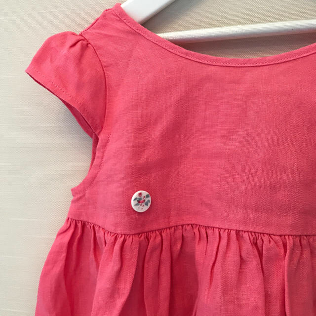 PETIT BATEAU(プチバトー)の☆プチバトー 19SS セール☆リネンワンピース 6a キッズ/ベビー/マタニティのキッズ服女の子用(90cm~)(ワンピース)の商品写真