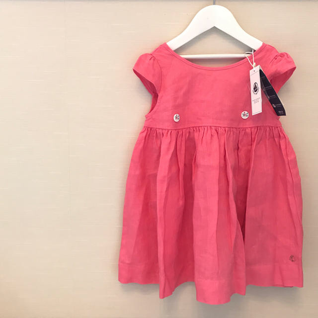 PETIT BATEAU(プチバトー)の☆プチバトー 19SS セール☆リネンワンピース 6a キッズ/ベビー/マタニティのキッズ服女の子用(90cm~)(ワンピース)の商品写真